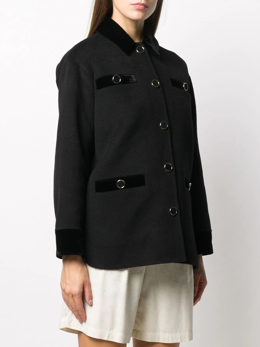 Tayla single-breasted wool blend coat - 3