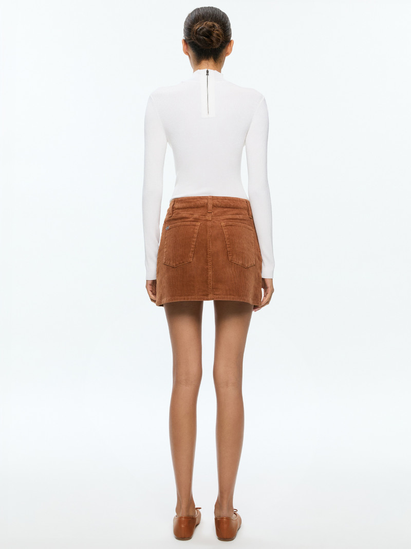 Alice + Olivia ROBERTA LONG SLEEVE RIBBED TURTLENECK outlook