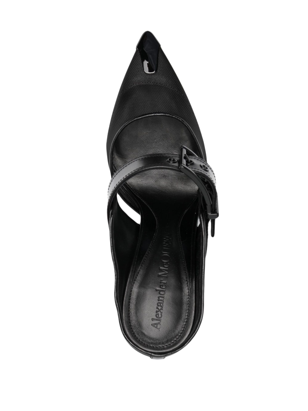 Punk mesh pointed-toe mules - 4