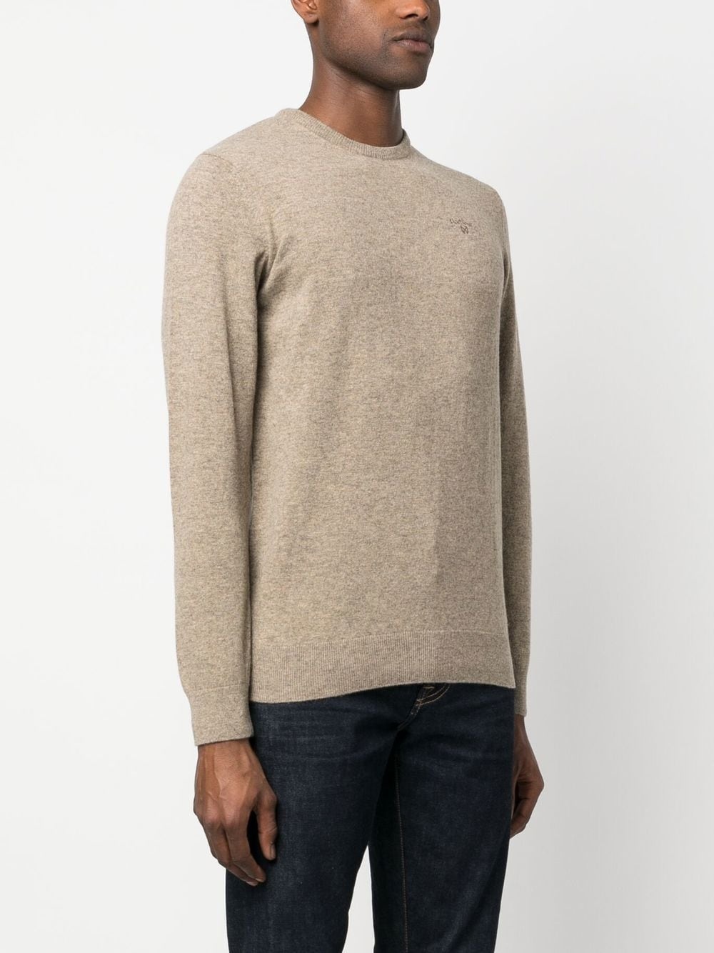 embroidered-logo wool jumper - 6
