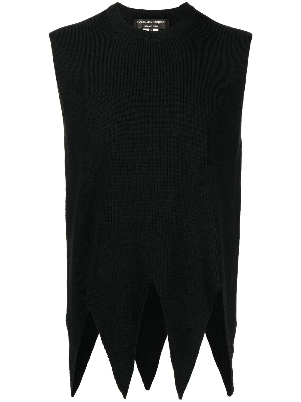 asymmetric-hem knitted top - 1
