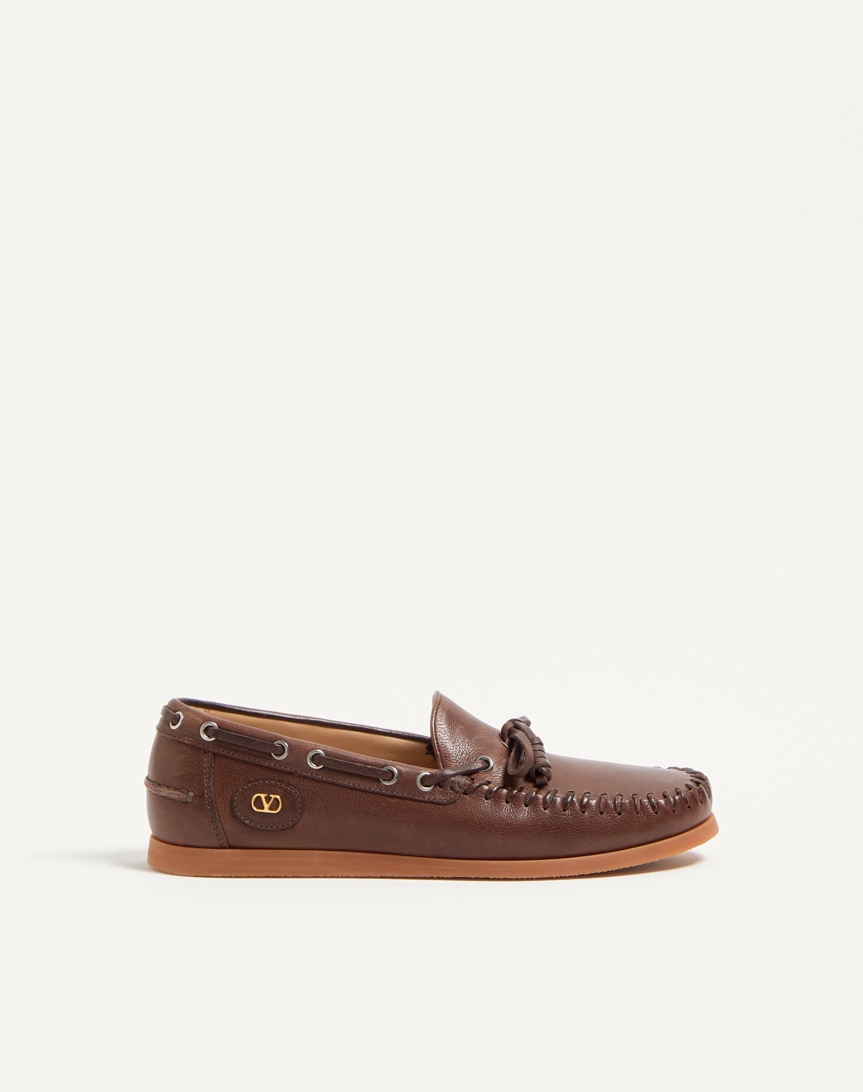 PALM AVENUE BUFFALO LEATHER BOAT SHOE - 1