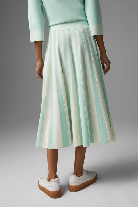 Melani knitted skirt in Mint/Off-white - 3