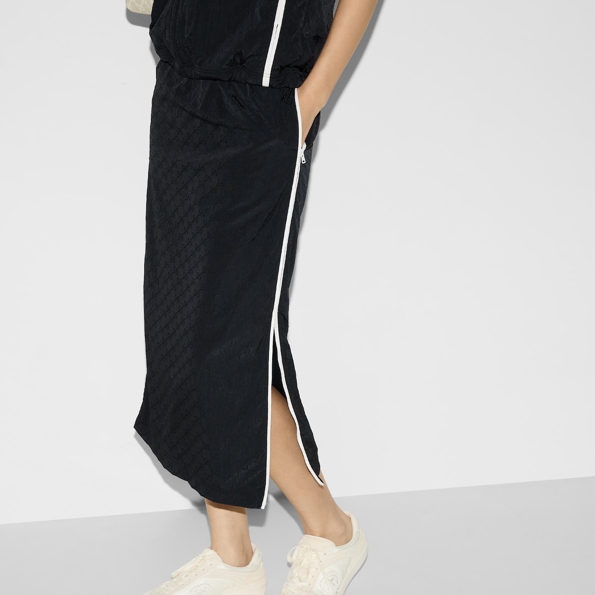 GG nylon midi skirt - 5