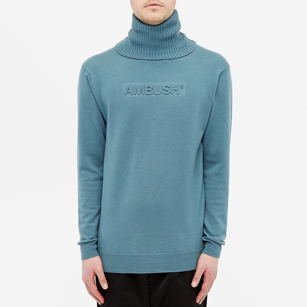 Ambush Embossed Logo Knit Turtleneck - 4