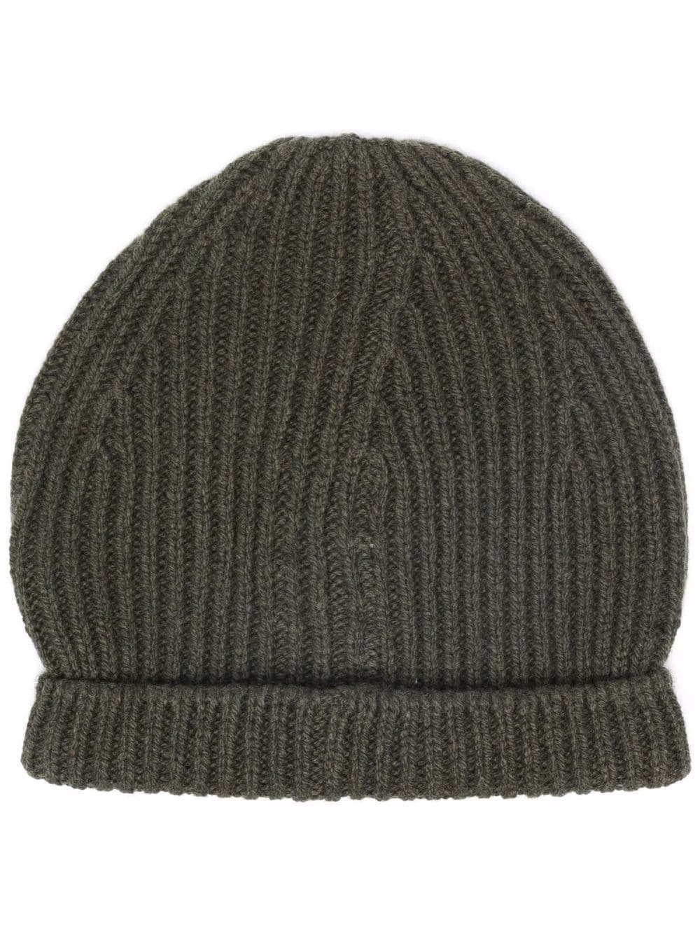 ribbed knit beanie - 1