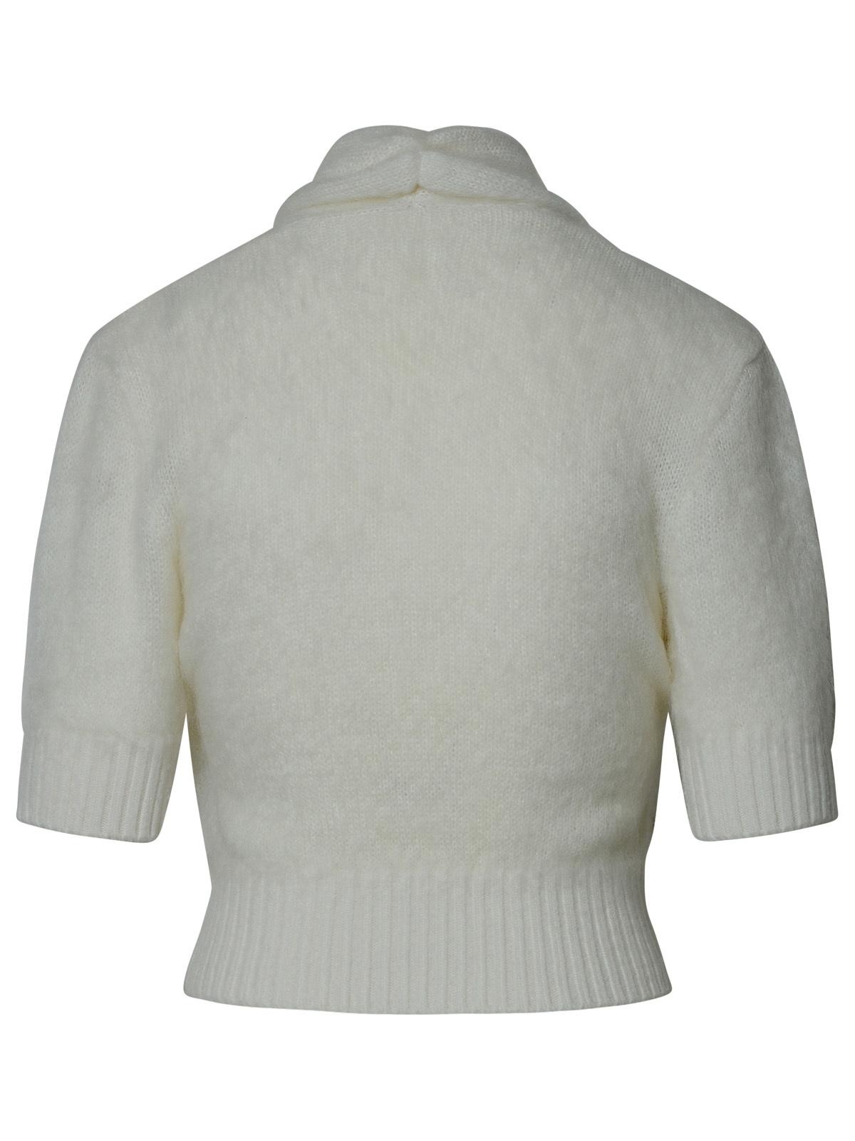 Balmain White Virgin Wool Blend Sweater - 3