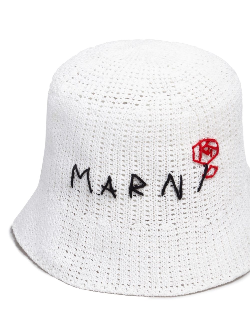 logo-embroidered cotton bucket hat - 3