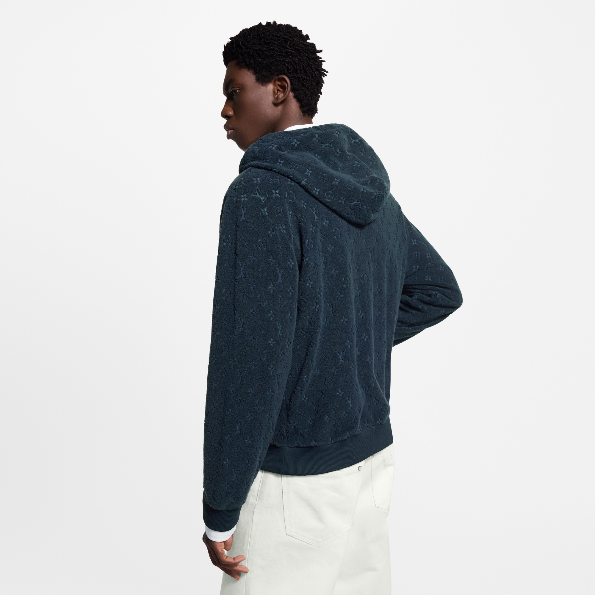 Monogram French Terry Zip-Through Hoodie - 5