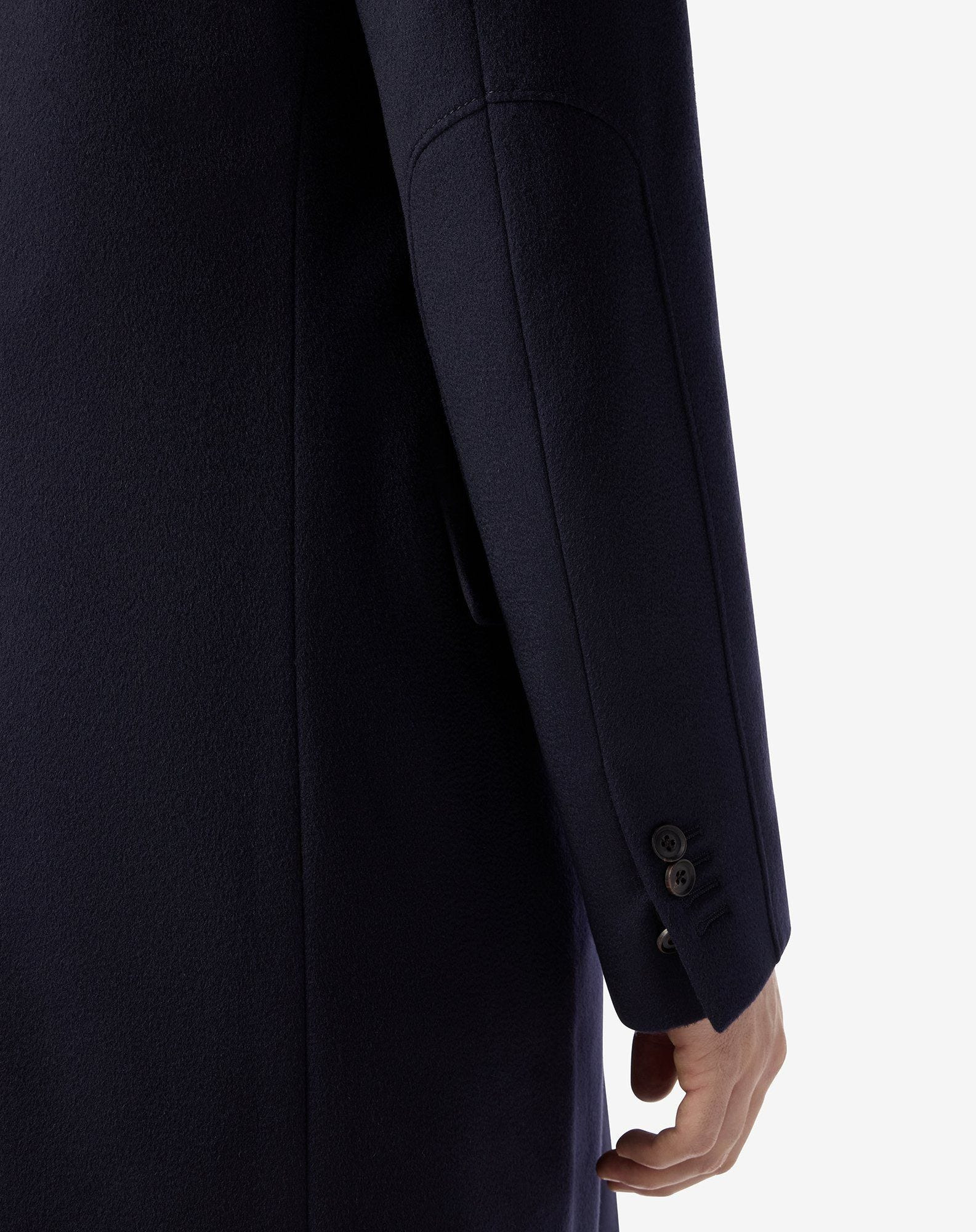 Navy blue wool beaver coat - 5