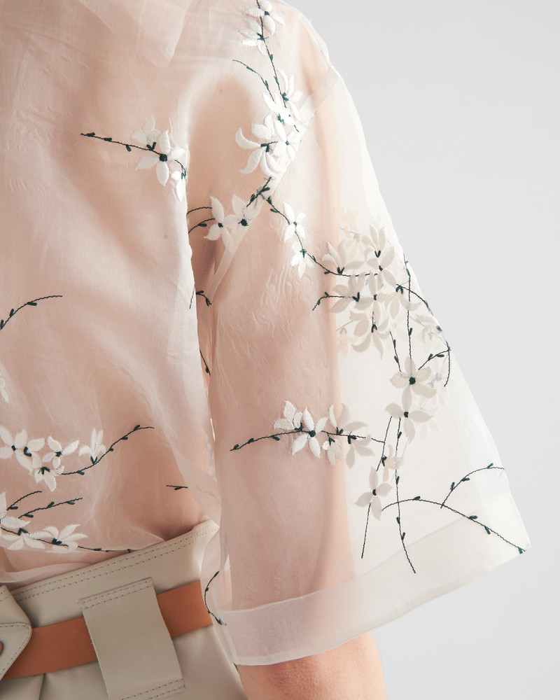 Shirt with superimposed embroidery 6