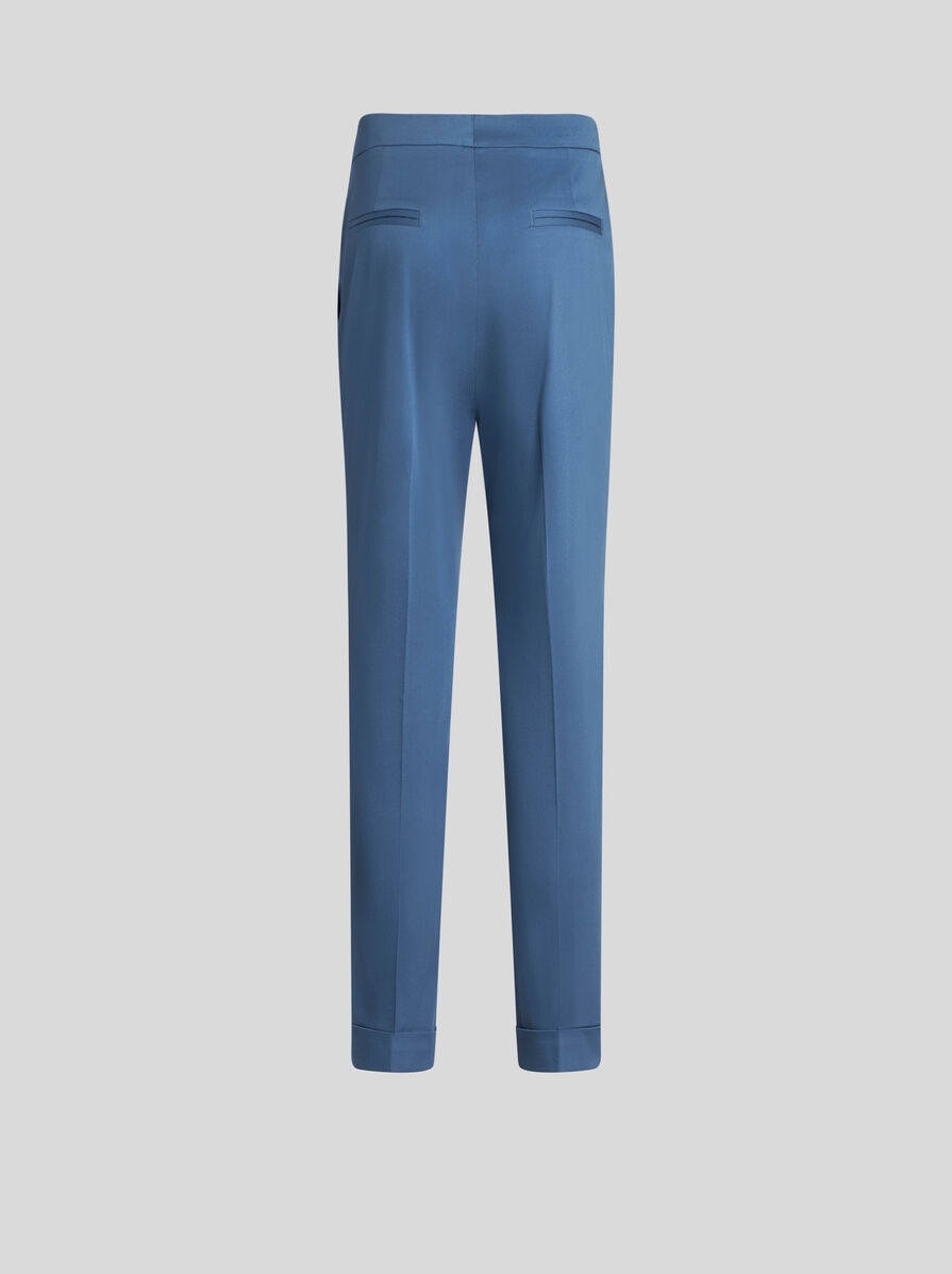 CROPPED STRETCH COTTON TROUSERS - 6
