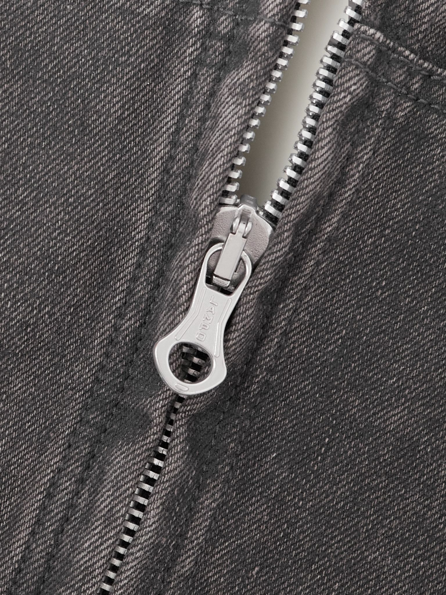 Cropped hooded denim jacket Gray - 5