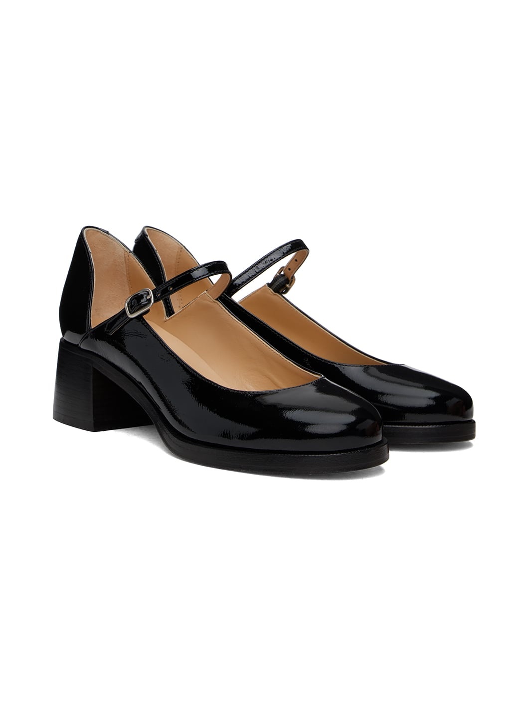 Black Jade Mary Jane Heels - 4