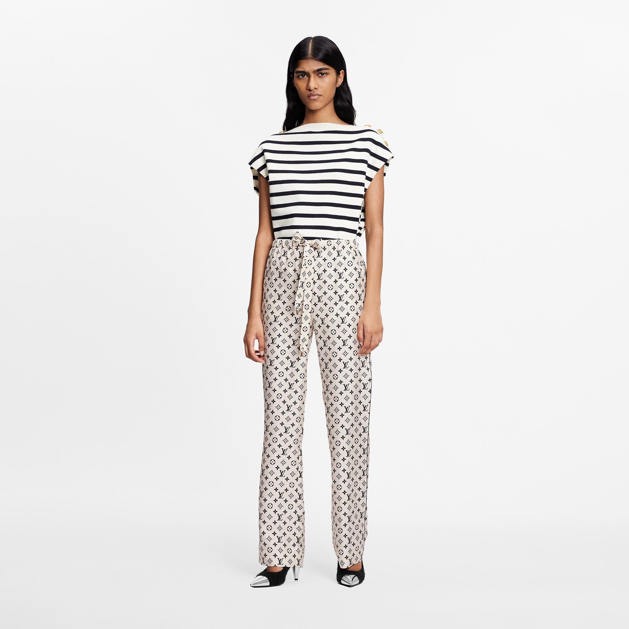 Two-Tone Monogram Pajama Pants - 2