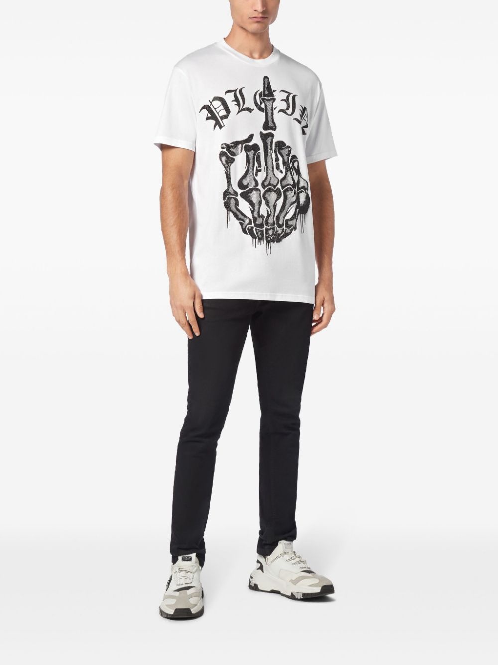 rhinestone-embellished cotton t-shirt - 2