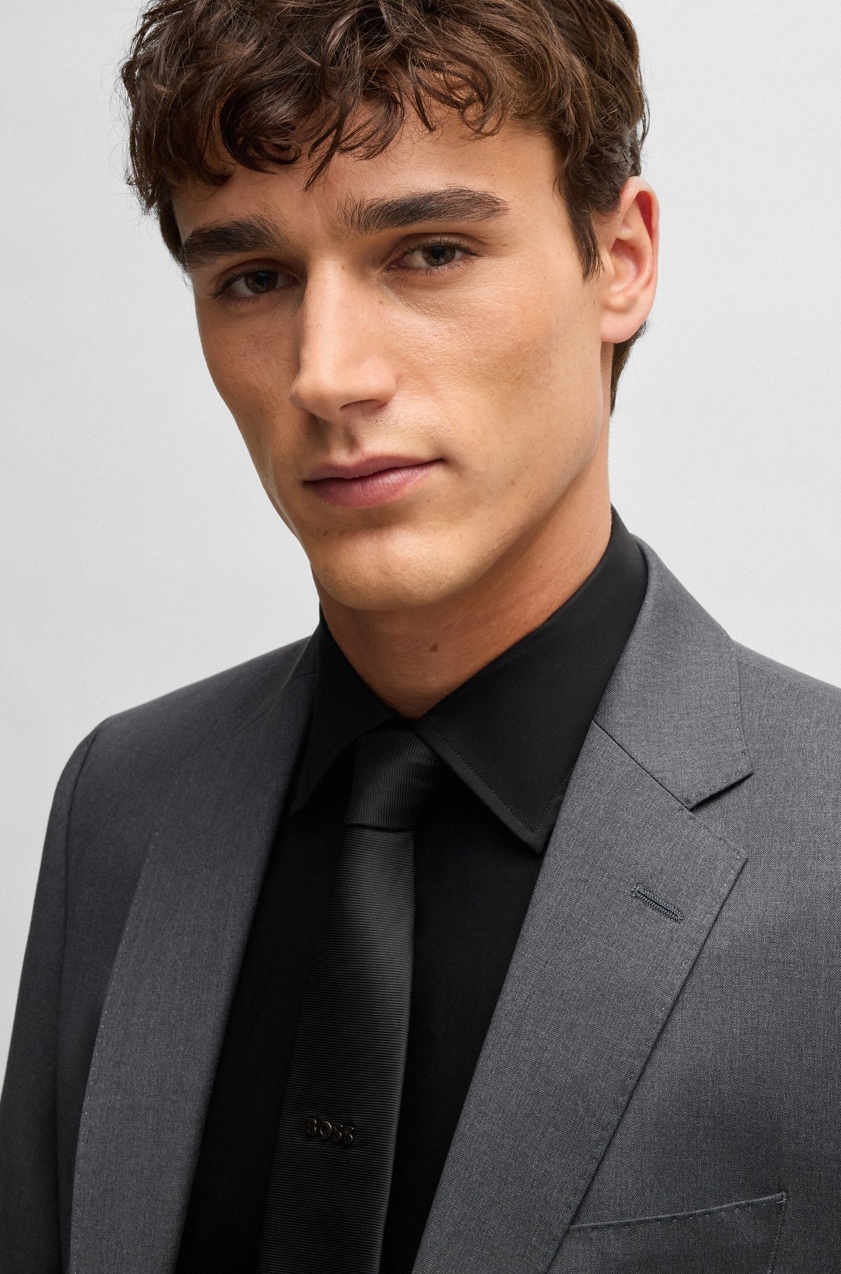 SLIM-FIT SHIRT IN EASY-IRON COTTON POPLIN - 6