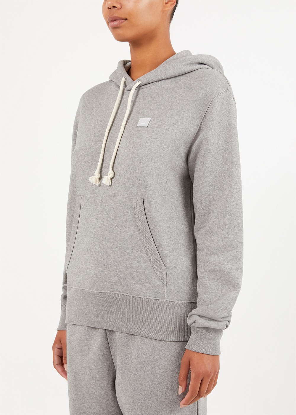 Light Grey Face Patch Hoodie - 3