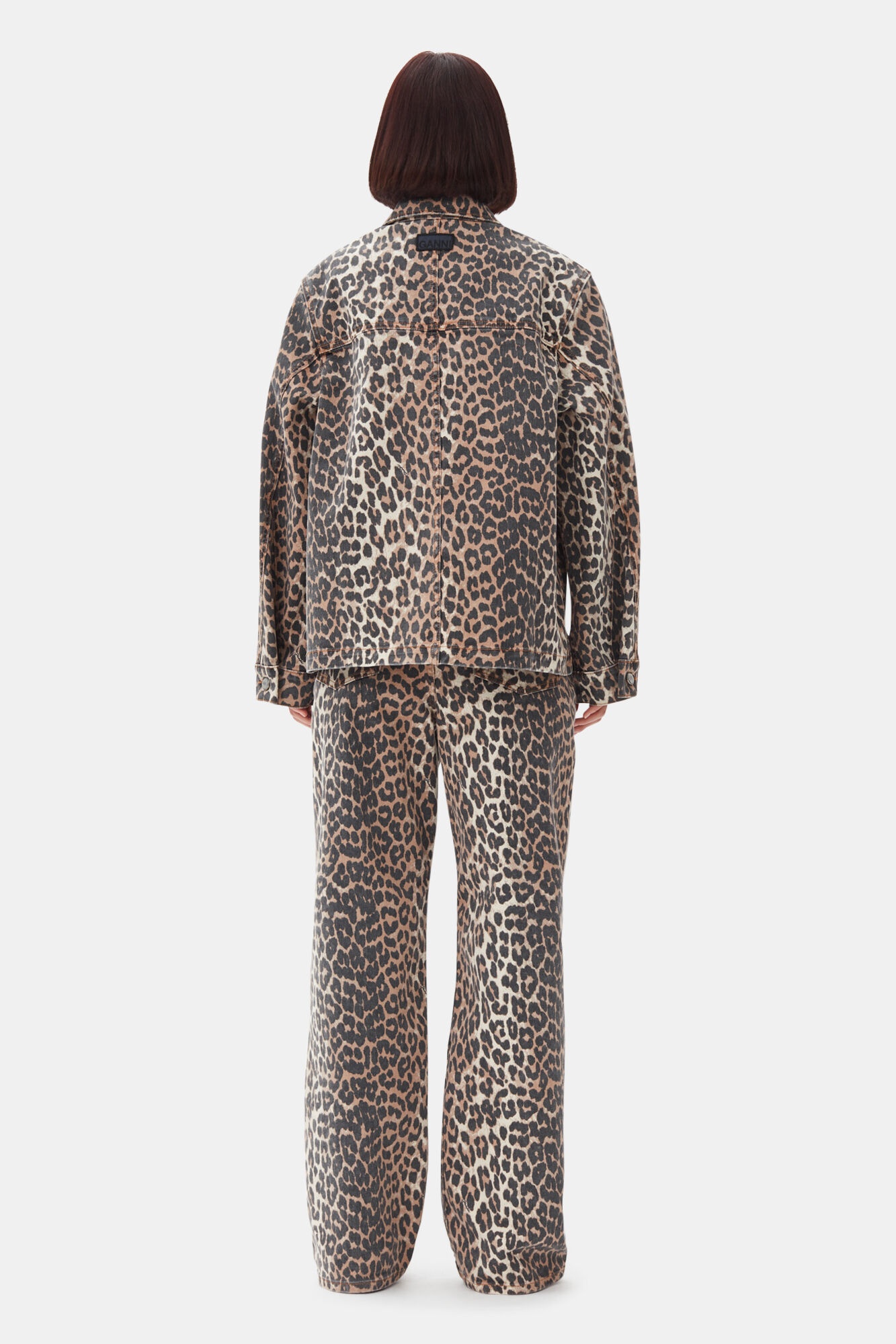 LEOPARD PRINTED DENIM JACKET - 5