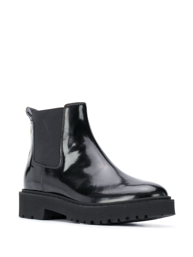 HOGAN patent leather chelsea boots outlook