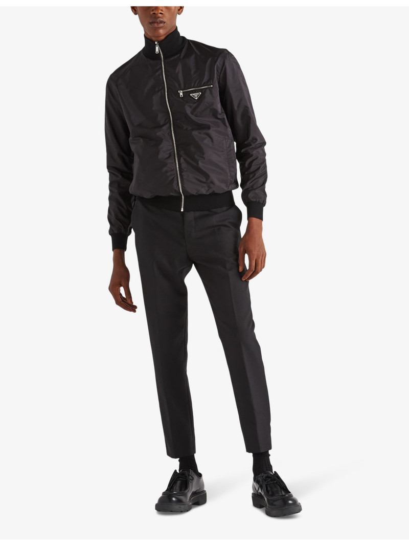 Prada Reversible brand-plaque wool and nylon jacket outlook
