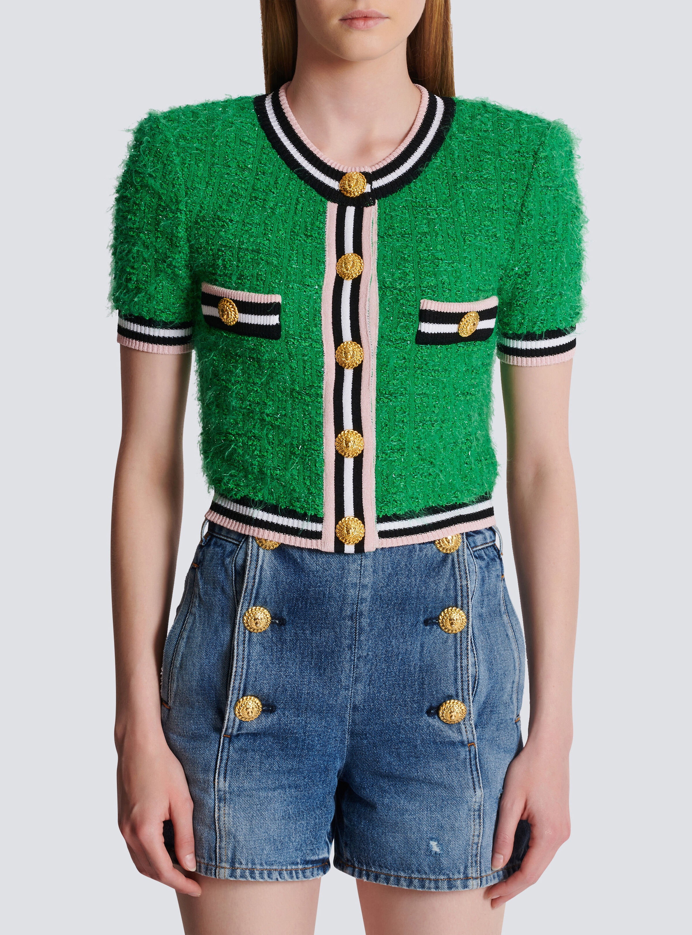 Monogram knit cardigan - 5
