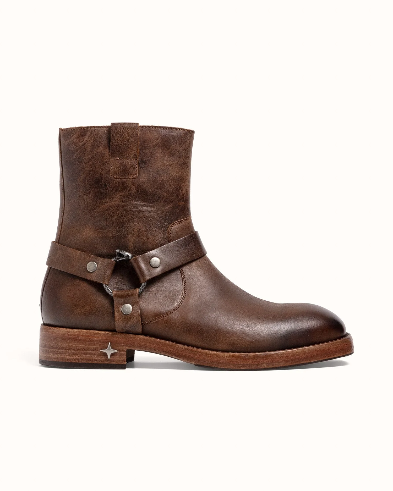 Harley Brown Distressed Biker Boot - Men's - 1