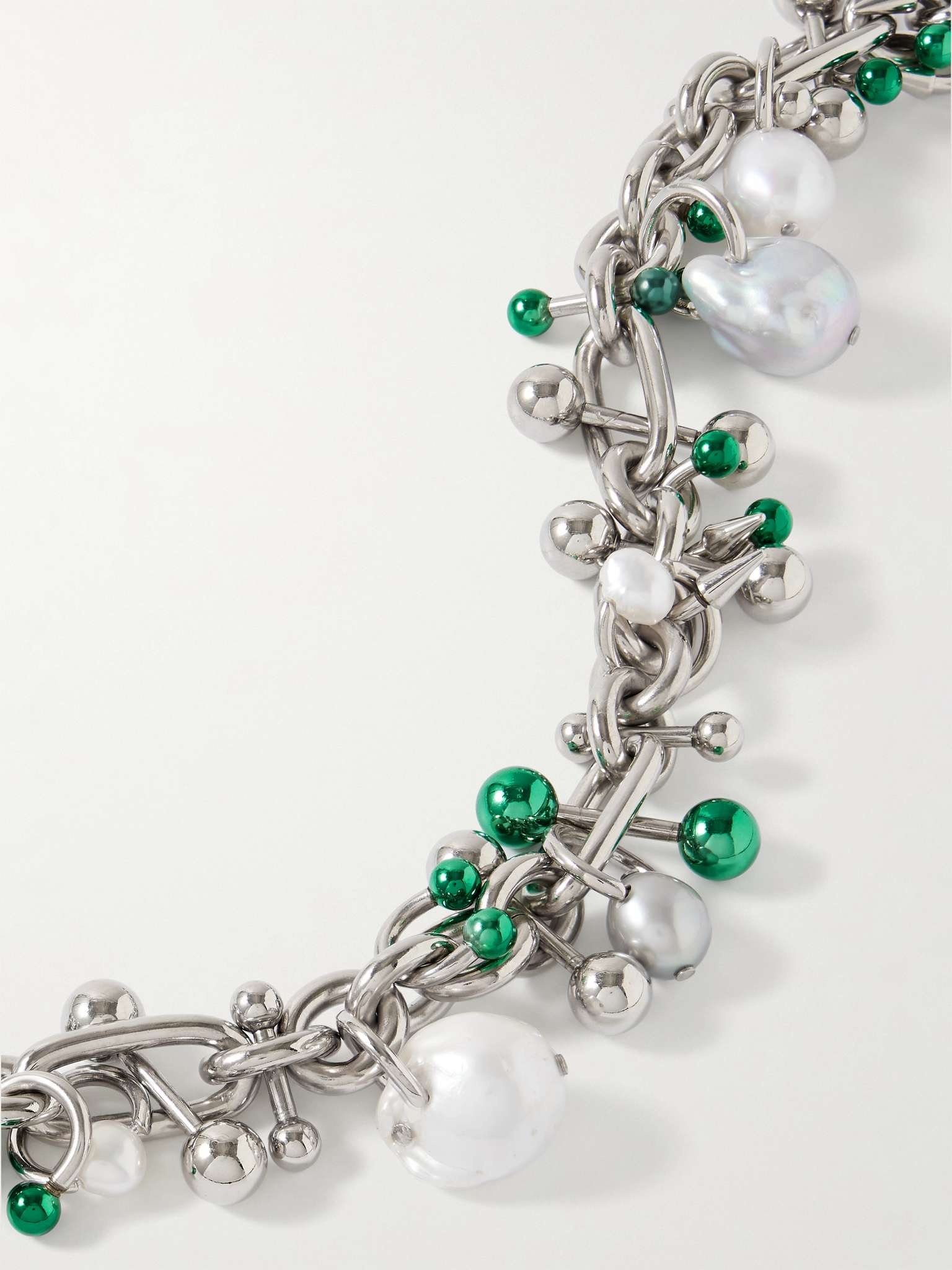 Acne Studios Silver-Tone Faux Pearl Choker | mrporter