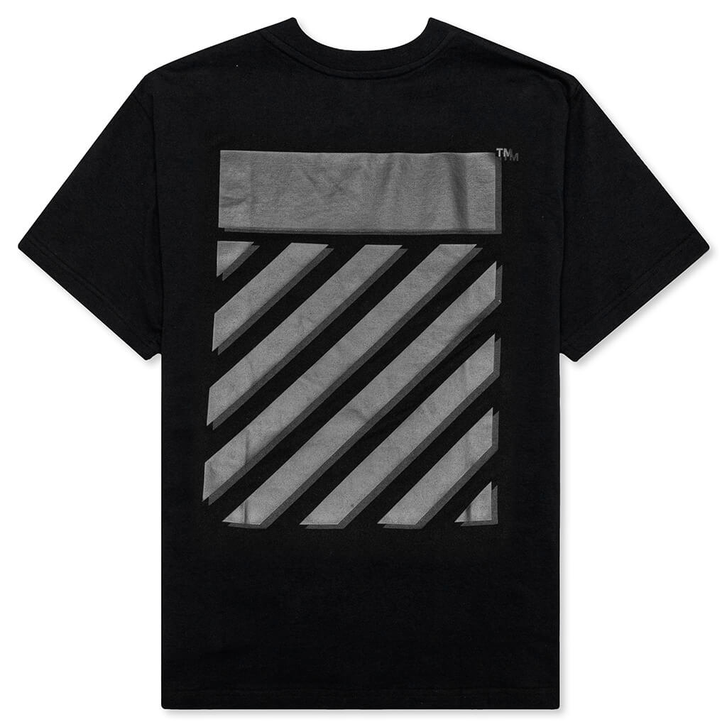 OFF-WHITE C/O VIRGIL ABLOH DIAG TAB SLIM S/S TEE - BLACK/BLACK - 2