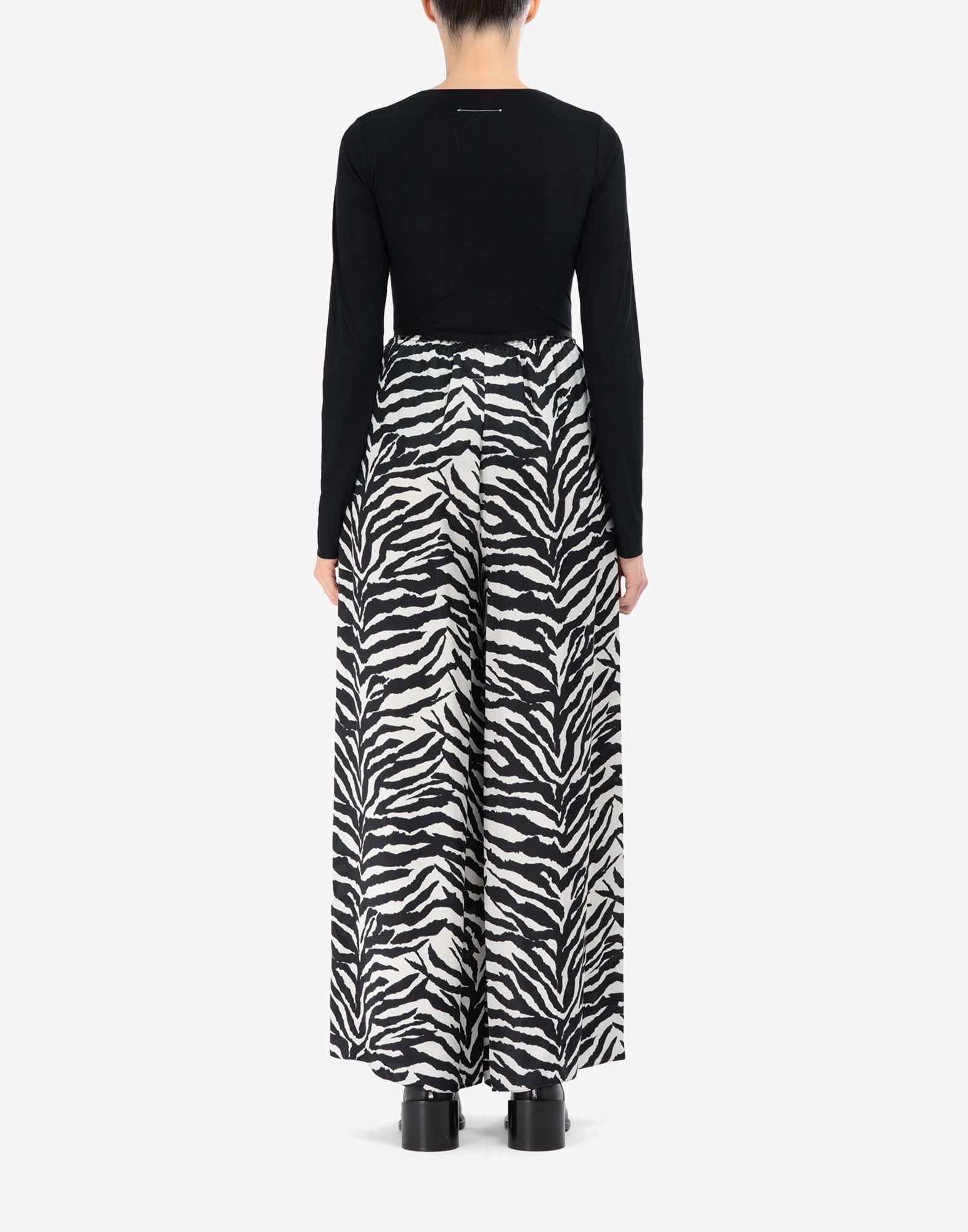 Zebra wide-leg trousers - 4