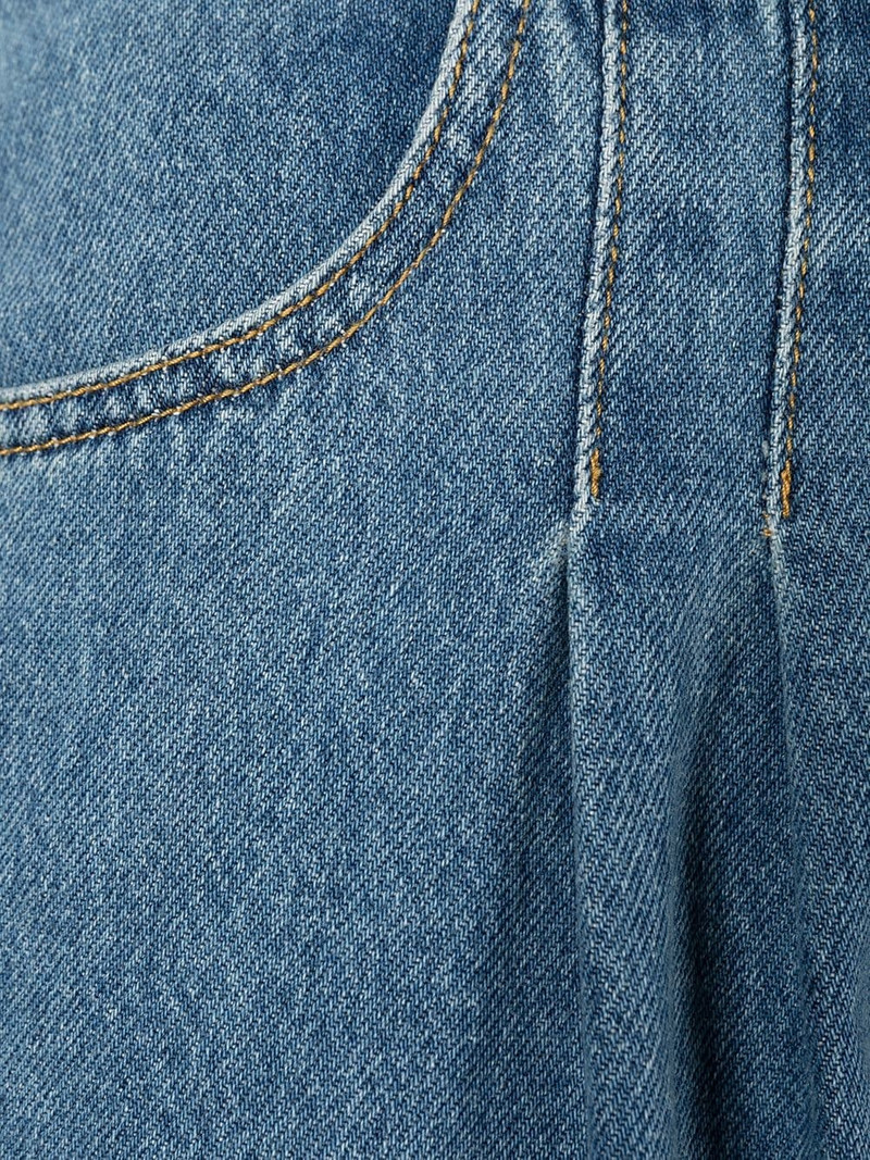pleat-detail straight-leg jeans 6