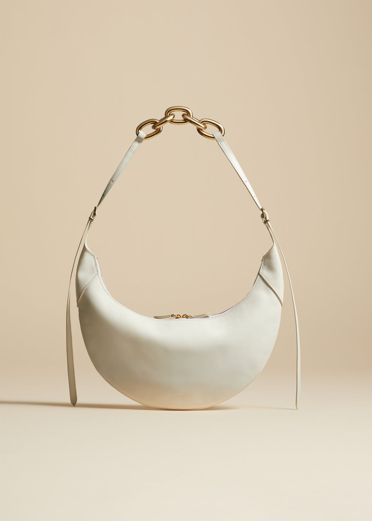 The Alessia Shoulder Bag in White Leather - 1
