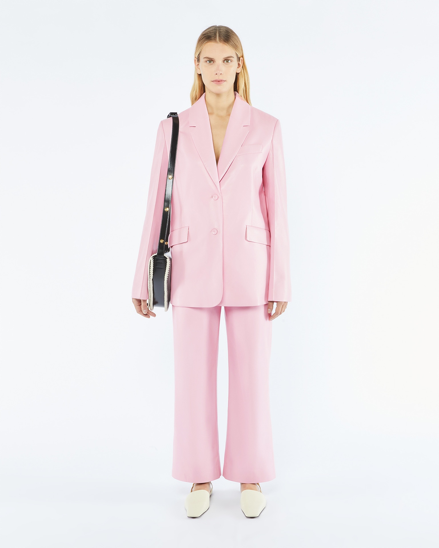 KARO - OKOBOR™ alt-leather blazer - Pink - 2