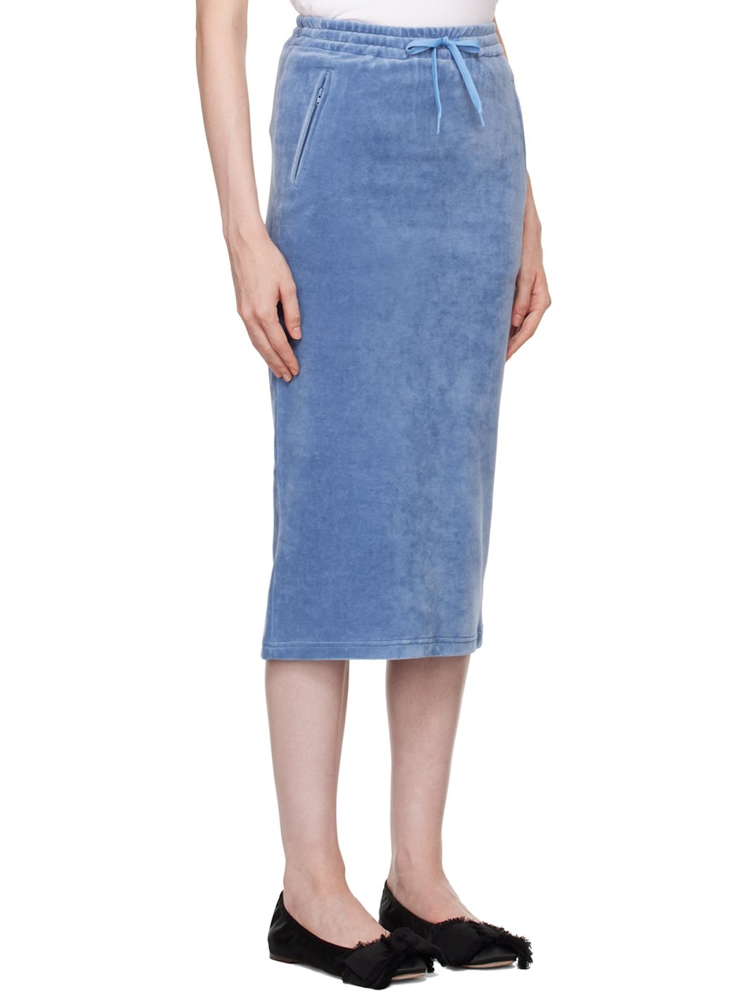 Blue H-Line Midi Skirt - 2