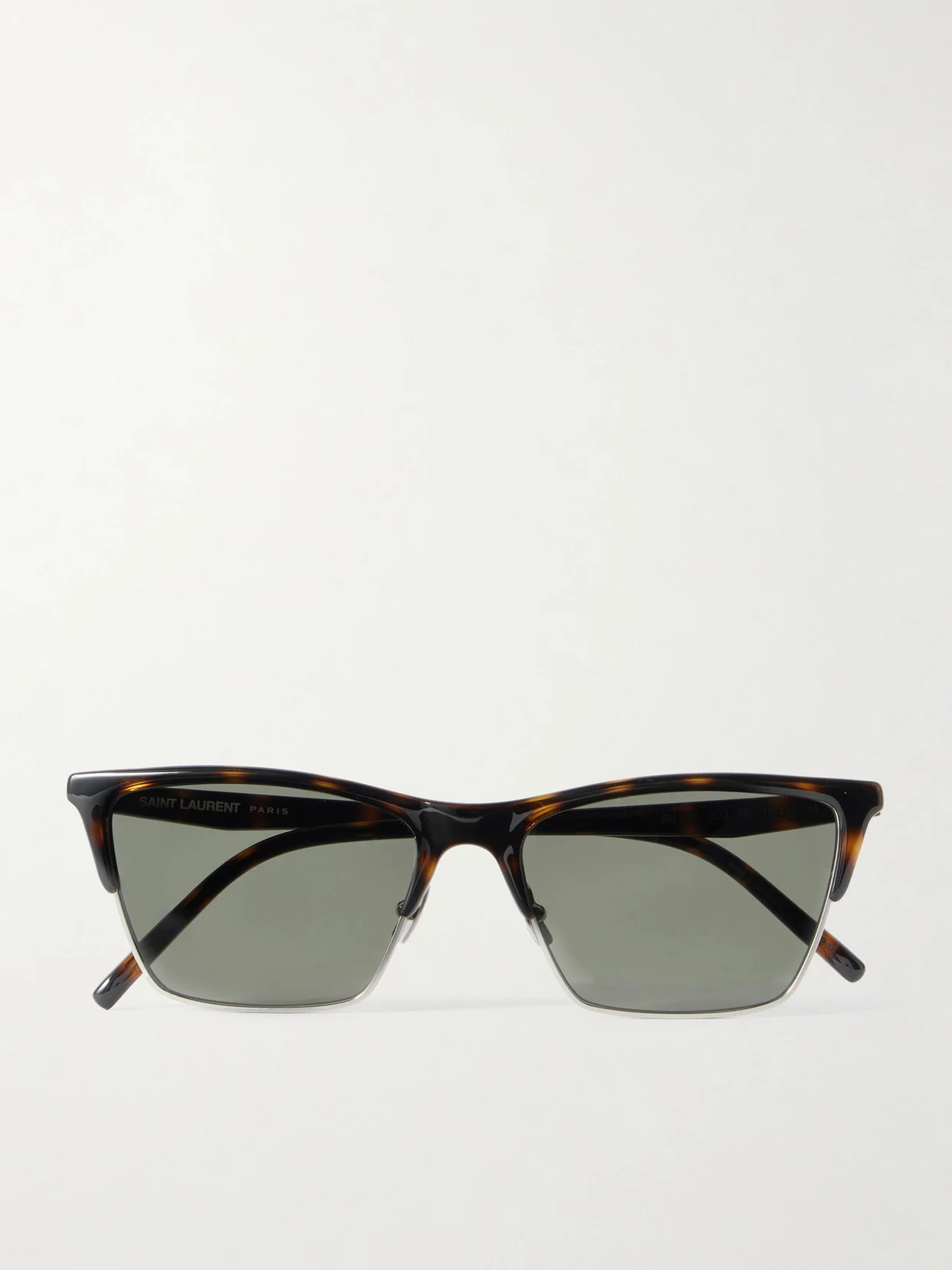 D-frame Tortoiseshell Acetate And Silver-tone Sunglasses - 1
