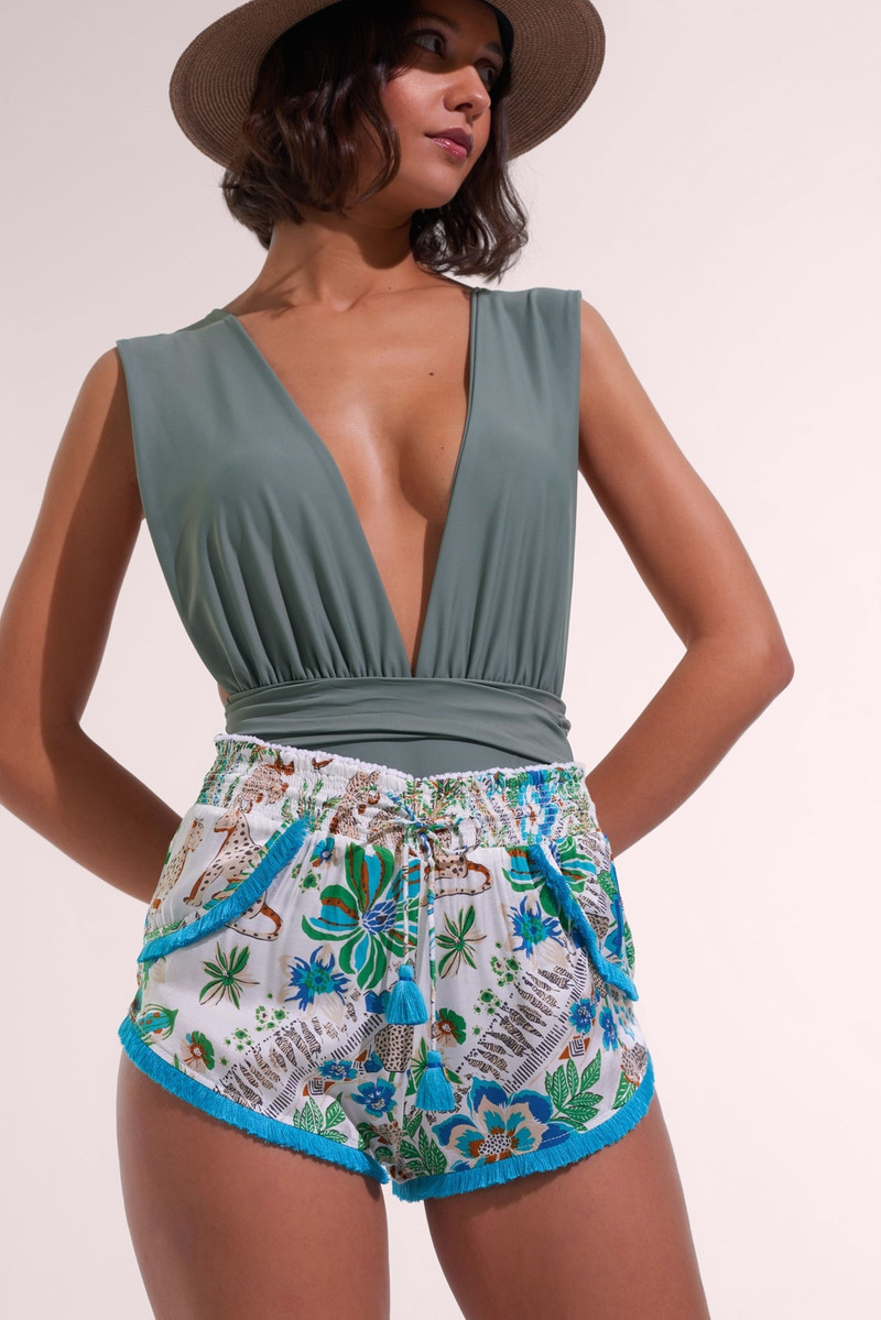 Boxer Lulu  - Blue Leo Foulard 1