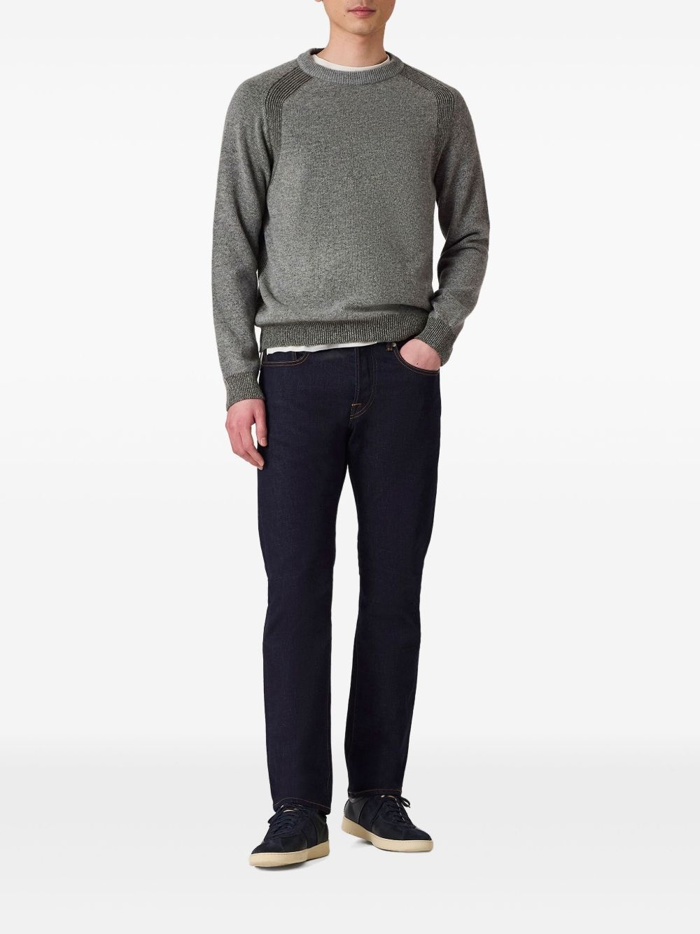 crew-neck lambswool sweater - 2