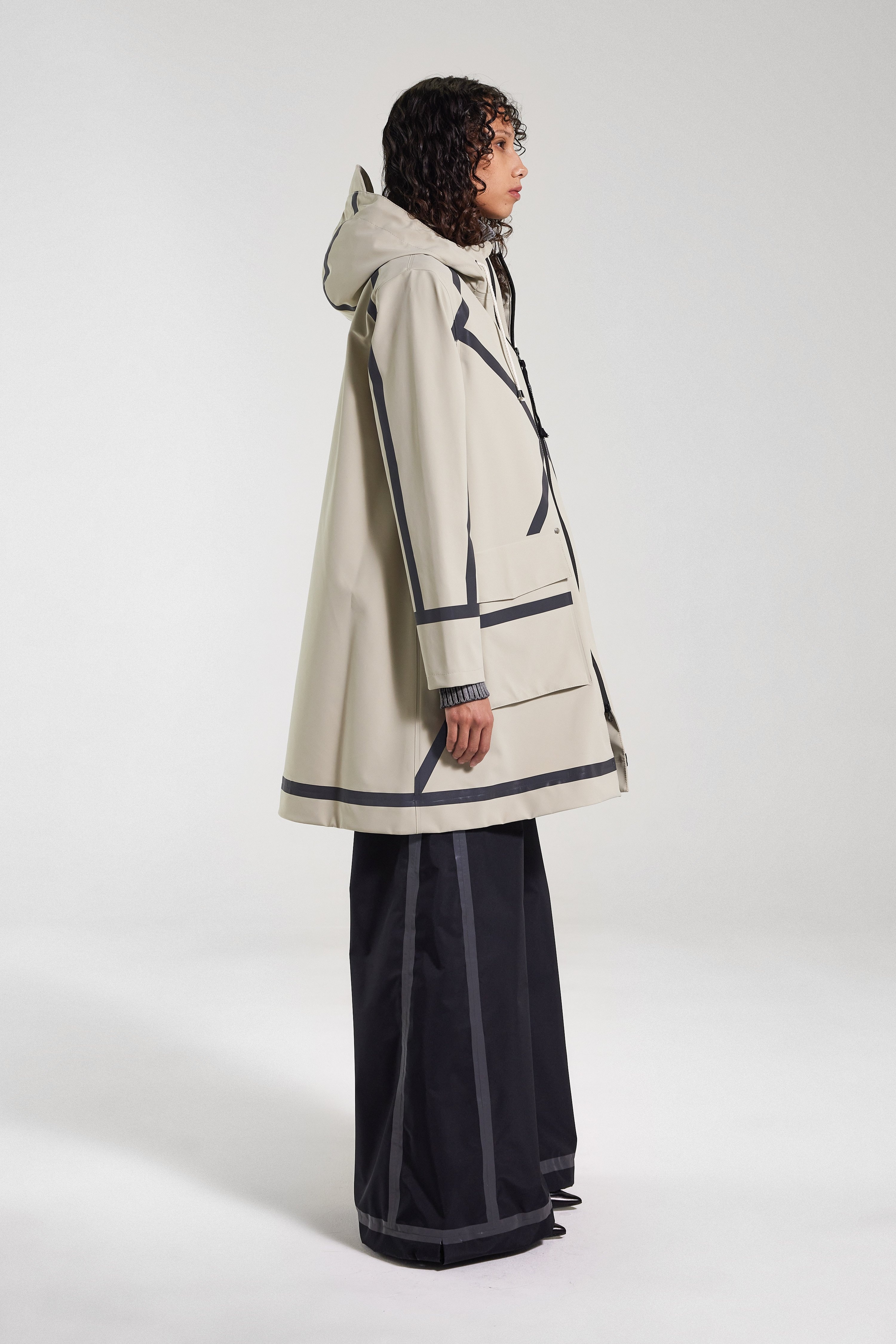 Mosebacke Tape Matte Raincoat Pelican - 3
