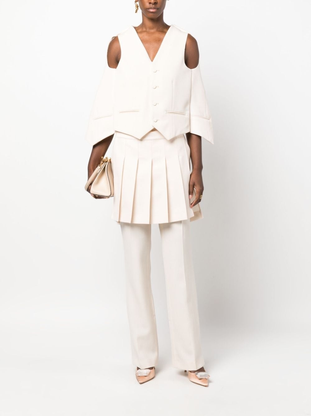 cut-out tailored cape - 2