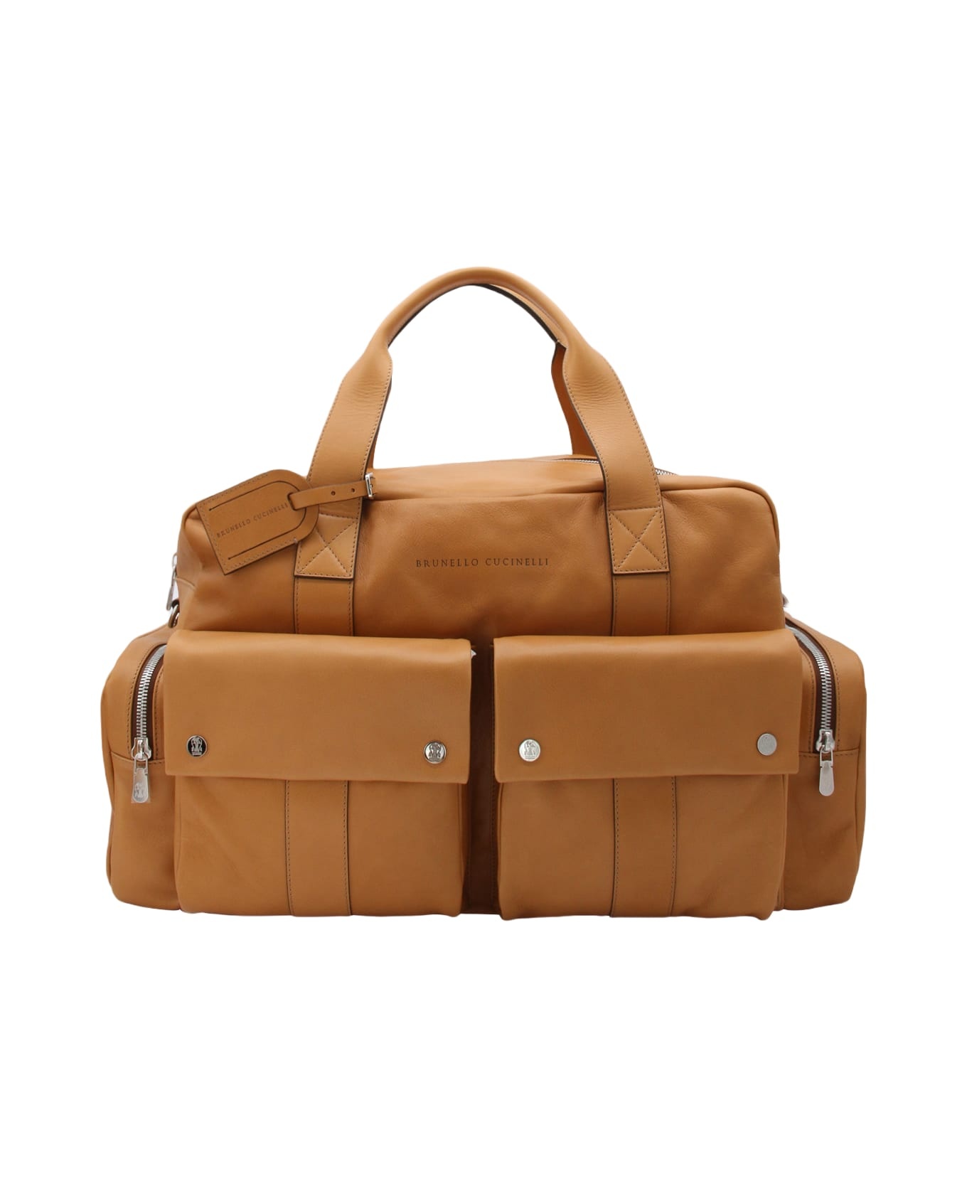 Beige Leather Leisure Bag - 1
