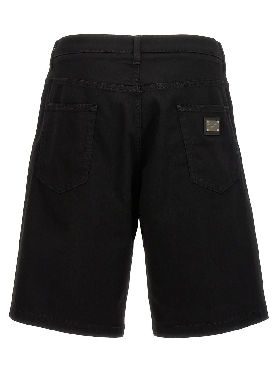 パンツ Dolce & Gabbana Bermuda shorts Wool gabardine tuxedo Bermuda shorts in Black for Women