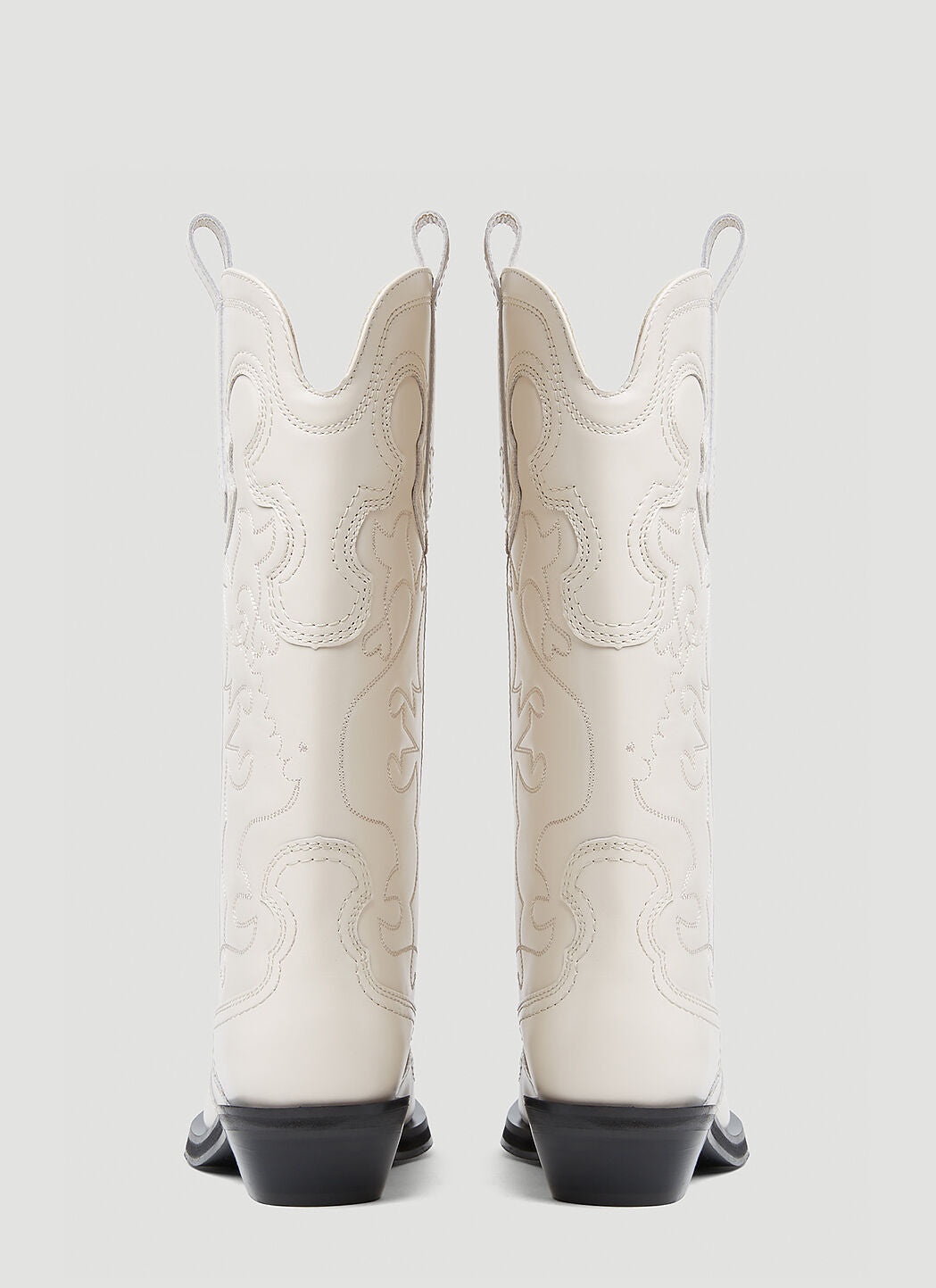 Ganni Women Embroidered Western Boots - 4