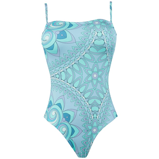 Women Bustier One-piece Swimsuit Mandala - 1