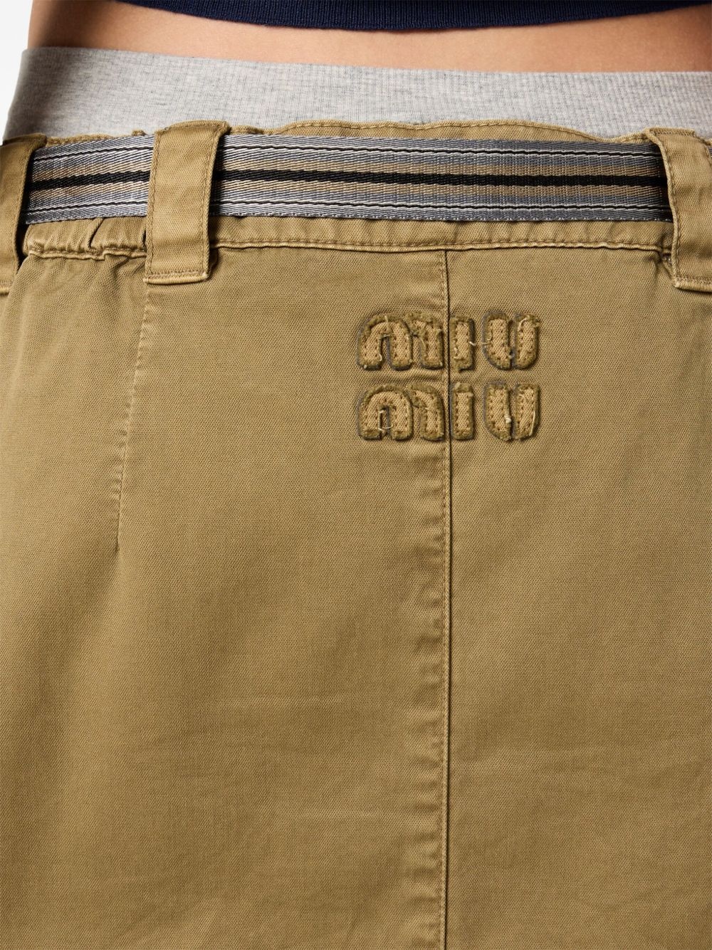 garment-dyed cotton miniskirt - 5