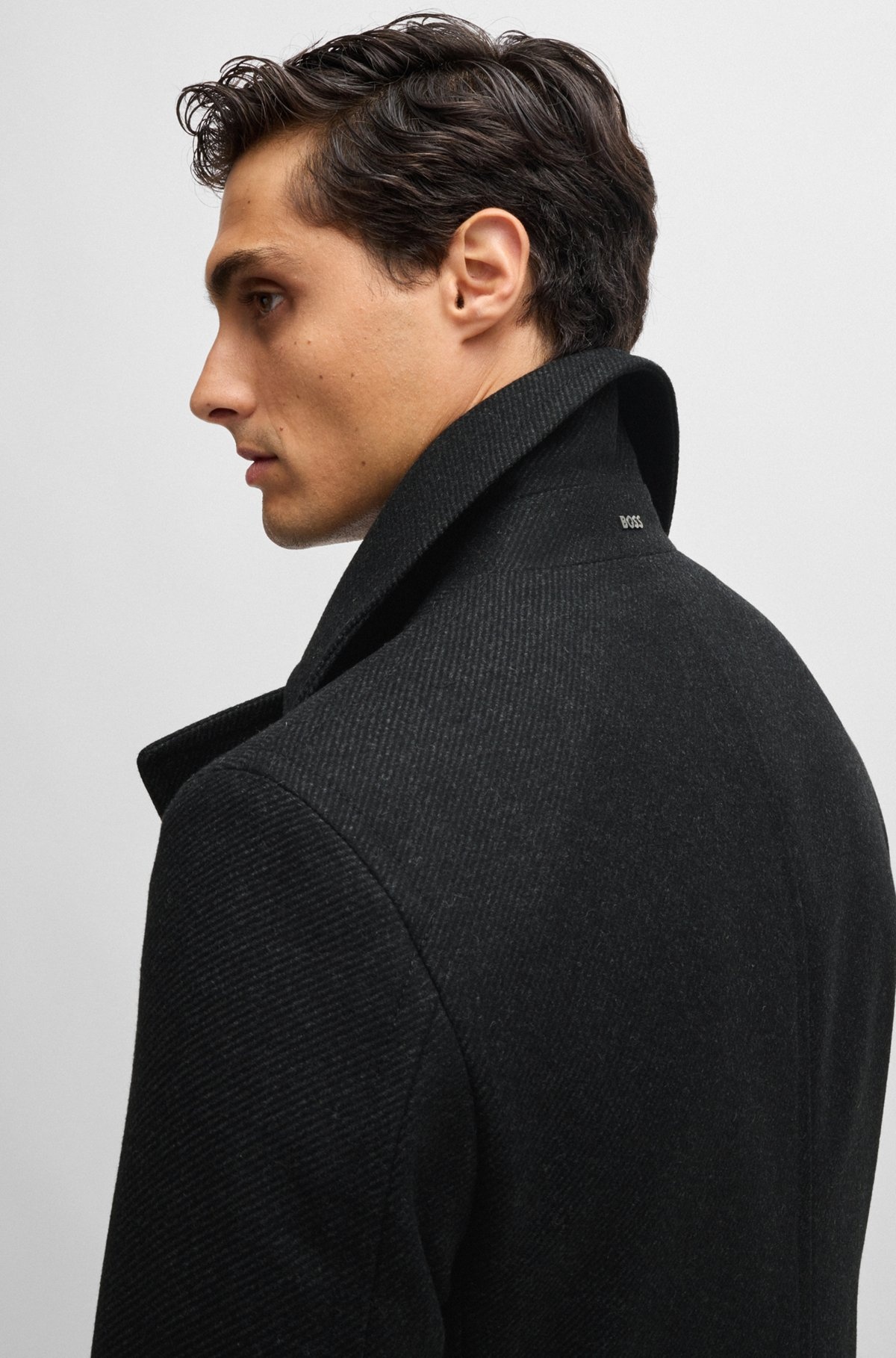 SLIM-FIT DOUBLE-BREASTED COAT IN WOOL - 6