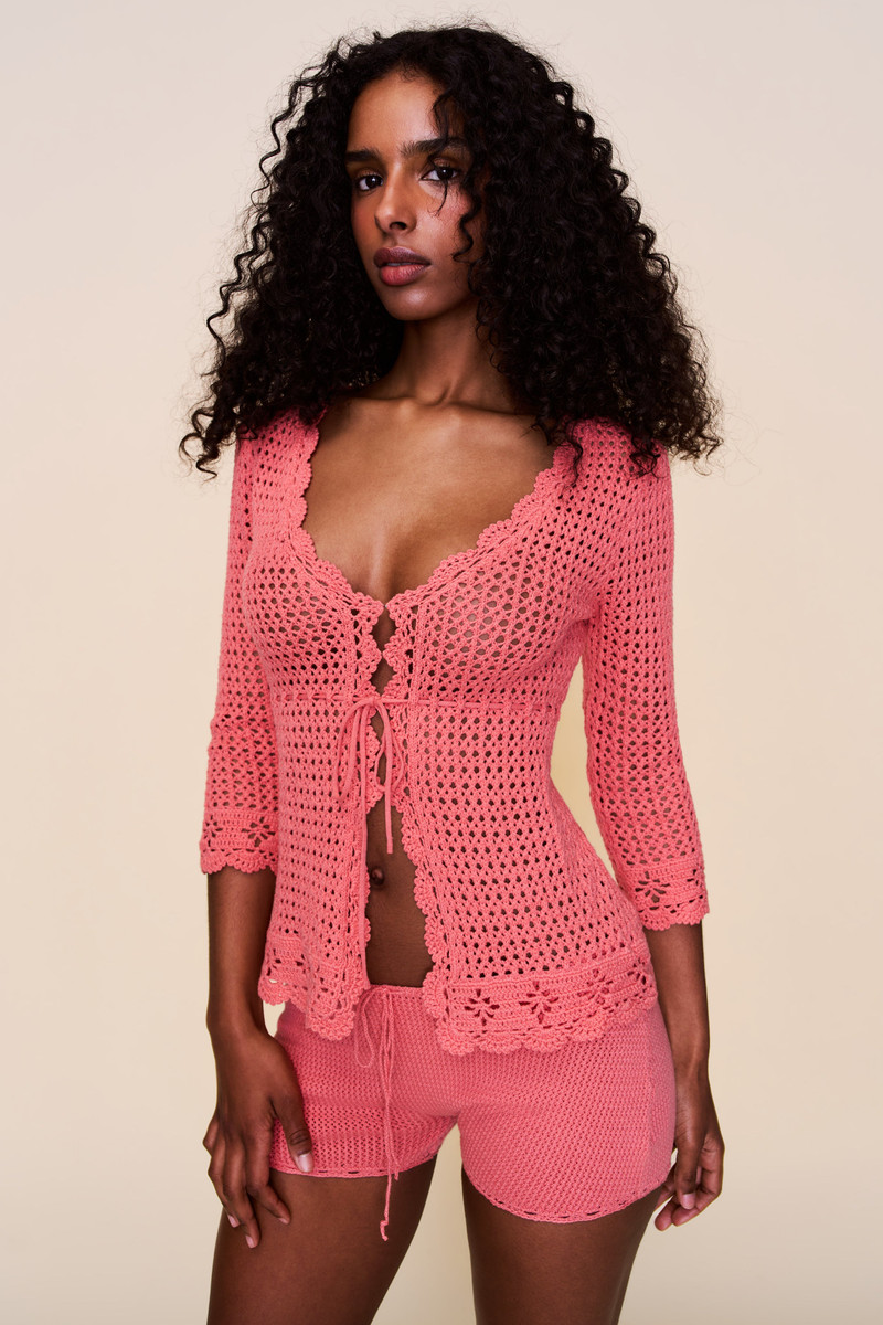 GUIZIO SCALLOP KNIT TIE SHORT outlook