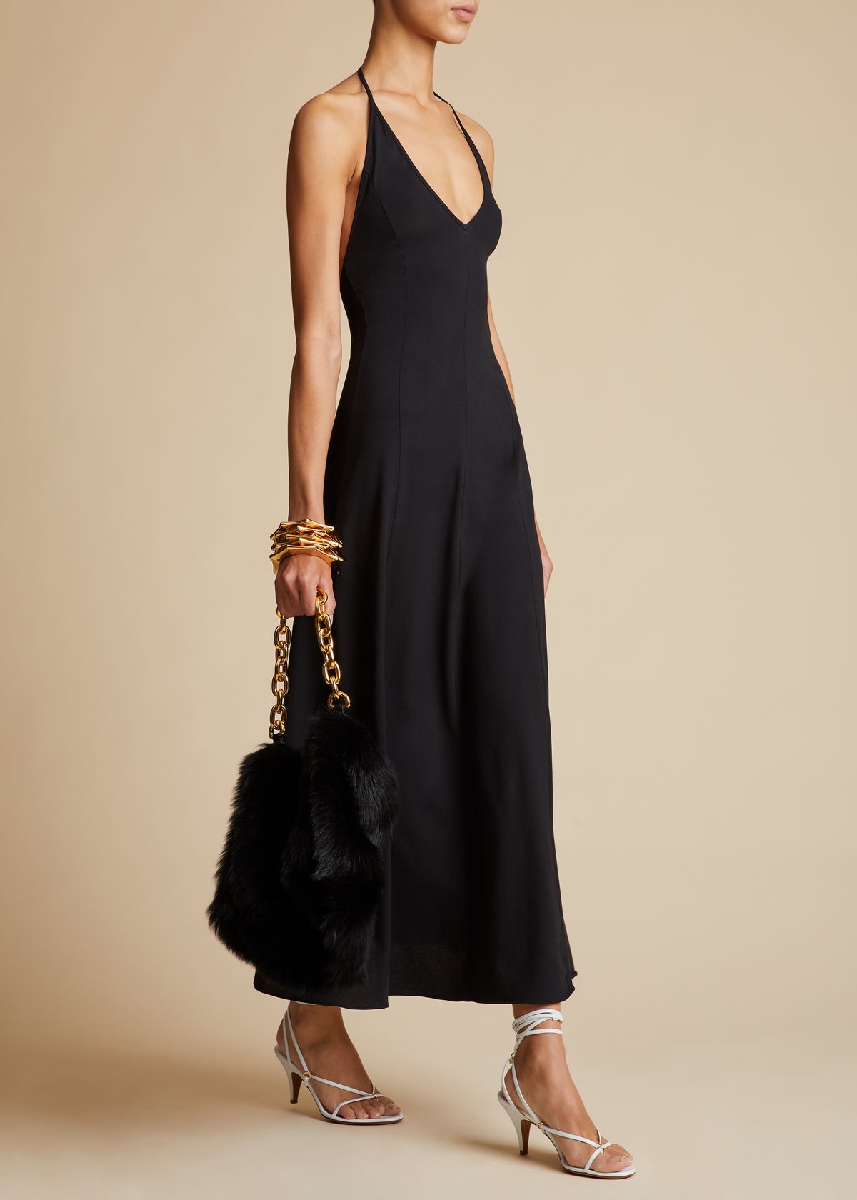 KHAITE The Raysha Dress in Black | khaite | REVERSIBLE