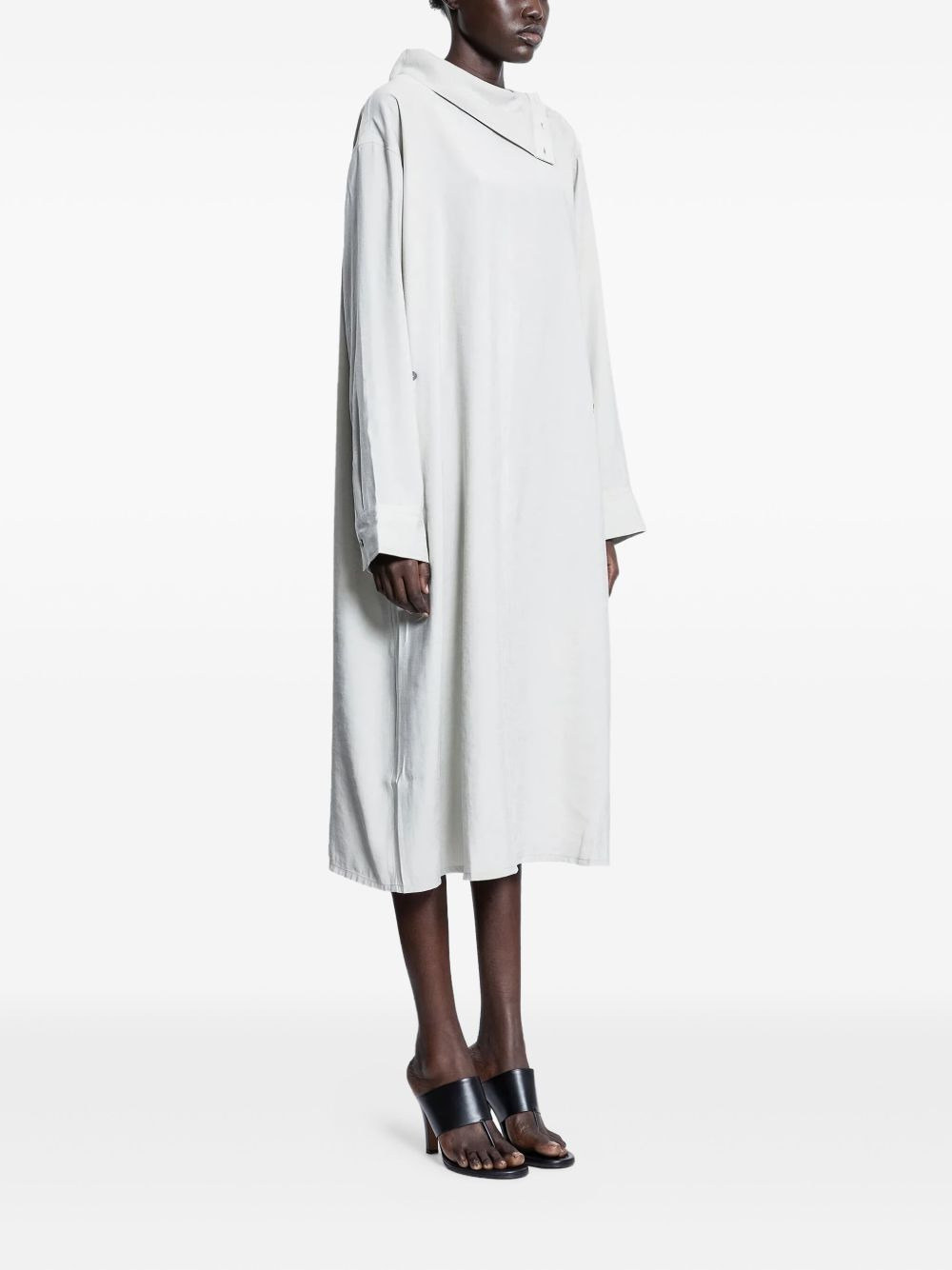 Leat high-neck draped dress - 3