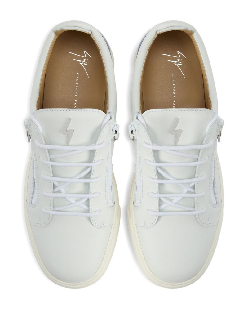 Frankie zip-detail leather trainers 4