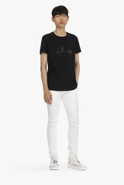 Balmain Slim-cut white cotton jeans outlook